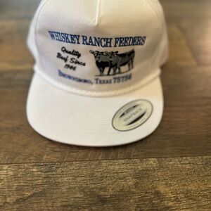 White and Blue Whiskey Ranch Feeders Cap